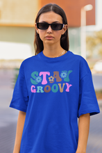 Load image into Gallery viewer, Groovy T Shirt, Trendy Throwback Unisex T Shirt HTV - Stay Groovy-D-n-R Design
