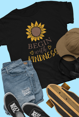 Sunflower Tee, Sunflower T Shirt, Summer Tee HTV - Kindness-D-n-R Design