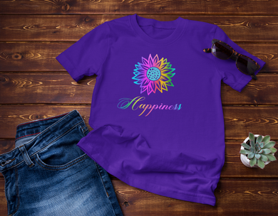 Sunflower T Shirt, Holographic HTV - Happiness-D-n-R Design