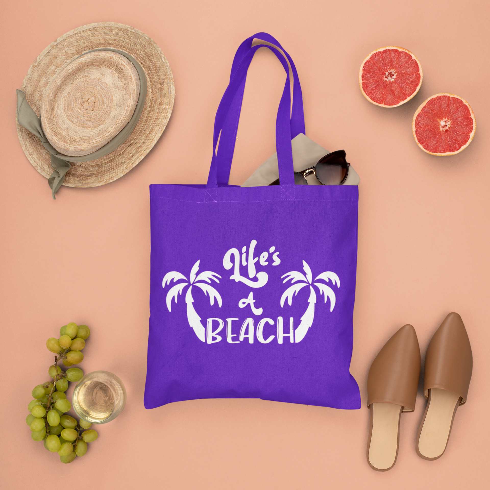 Beach Tote Bag HTV - Life's A Beach – DandR Design & Vinyl Werx