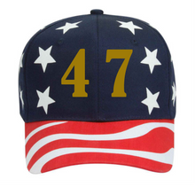 Load image into Gallery viewer, Trump 47, Trump Rally Hat, ULTRA MAGA Hat, HTV- Political Hat-D-n-R Design