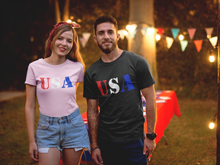 Load image into Gallery viewer, Patriotic USA T-Shirt HTV - USA-D-n-R Design