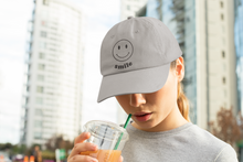 Load image into Gallery viewer, Women's Smiley Unstructured Hat, Retro Women's Hat HTV - Smile-D-n-R Design