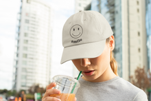 Load image into Gallery viewer, Women's Smiley Unstructured Hat, Retro Women's Hat HTV - Smile-D-n-R Design