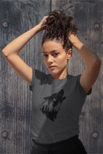 Load image into Gallery viewer, Wolf Silhouette Women's T Shirt HTV - Howling Wolf 2-D-n-R Design
