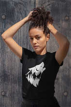 Load image into Gallery viewer, Wolf Silhouette Women's T Shirt HTV - Howling Wolf 2-D-n-R Design