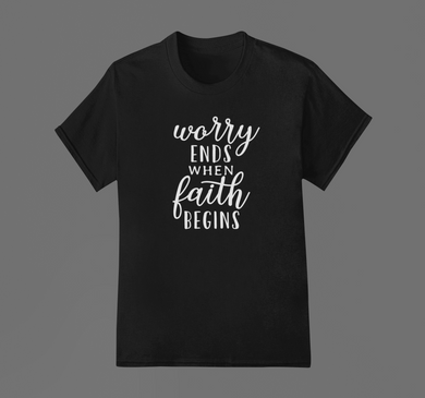 Christian T Shirt HTV - Worry Ends-D-n-R Design