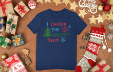 Load image into Gallery viewer, HTV Custom Christmas Design T Shirt – Naughty List UNI-D-n-R Design