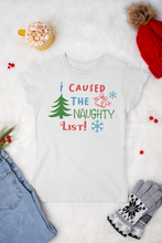 Load image into Gallery viewer, HTV Custom Christmas Design T Shirt – Naughty WC-D-n-R Design