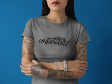 Load image into Gallery viewer, Ladies Custom T-Shirt HTV - UNTAMABLE Wolf Eyes-D-n-R Design