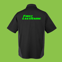 Load image into Gallery viewer, R/C Racing Sponsorship Shirt, Industrial Button Up, Sponsor HTV-D-n-R Design
