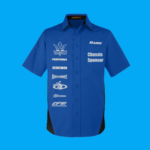Load image into Gallery viewer, R/C Racing Sponsorship Shirt, Industrial Button Up, Sponsor HTV-D-n-R Design