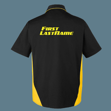 Load image into Gallery viewer, R/C Racing Sponsorship Shirt, Industrial Button Up, Sponsor HTV-D-n-R Design