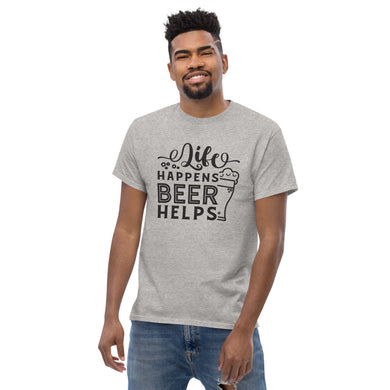 Beer T Shirt tee - Life Happens-D-n-R Design
