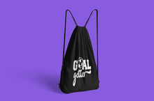 Load image into Gallery viewer, Drawstring Cinch Pack Backpack Gym Bag- Goal Getter HTV-D-n-R Design