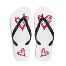 Load image into Gallery viewer, Cute custom Flip-Flops - Love Life-D-n-R Design