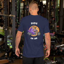 Load image into Gallery viewer, Ride or Die Biker Short-sleeve t-shirt-D-n-R Design