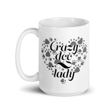 Load image into Gallery viewer, White glossy mug- Crazy Dog Lady-D-n-R Design