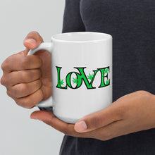 Load image into Gallery viewer, White glossy mug With Cannabis Design 3-D-n-R Design
