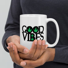 Load image into Gallery viewer, White glossy mug With Cannabis Design 2-D-n-R Design