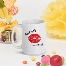 Load image into Gallery viewer, White glossy mug - Fun, Cute, Kiss Me-D-n-R Design