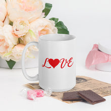 Load image into Gallery viewer, White glossy mug - Cute, Love Mug-D-n-R Design