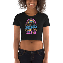 Load image into Gallery viewer, Women’s Positive Minds Crop Tee T-Shirt-D-n-R Design