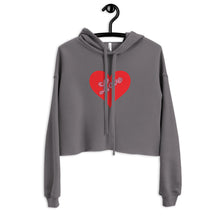 Load image into Gallery viewer, Women's Crop Hoodie - Love Heart-D-n-R Design