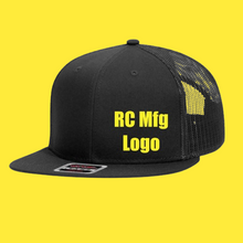 Load image into Gallery viewer, RC Manufacture Logo Hat, Custom Colored Logo, Podium Sponsor Ball Cap HTV *Custom Order*
