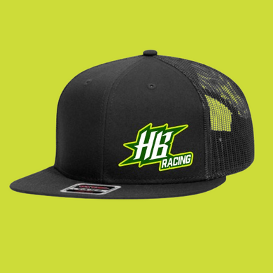 HB Racing Hat, R/C Racing Full Color Sponsor Trucker Hat HTV-D-n-R Design
