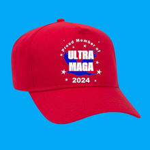 Load image into Gallery viewer, Ultra Maga Hat, Trump Rally Hat HTV- Fun Political *Pre-Order*-D-n-R Design
