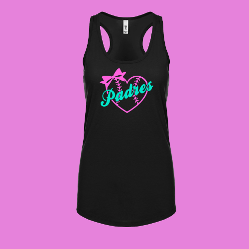 SD Padres Women's Racerback Tank Top City Connect Tank HTV-D-n-R Design