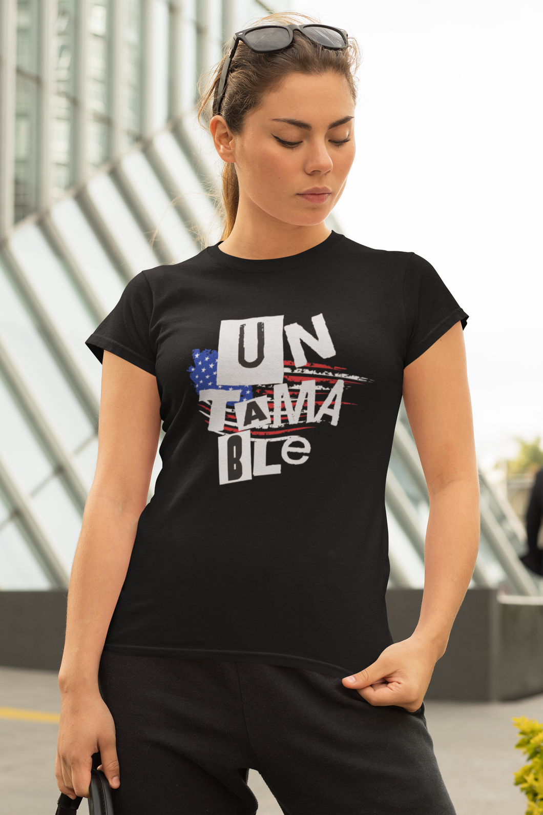 Rebel T Shirt, Untamable Streetwear, Untamable Revolt T Shirt, Political Rally Shirt - Womens-D-n-R Design