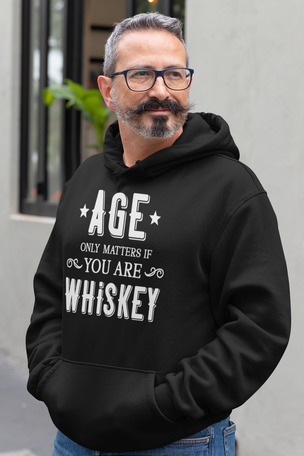 Funny Humor Design Hoodie HTV - Age Doesn't Matter-D-n-R Design