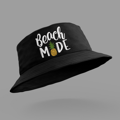 Custom Printed Bucket Hat, Floppy Hat HTV - Beach Mode-D-n-R Design