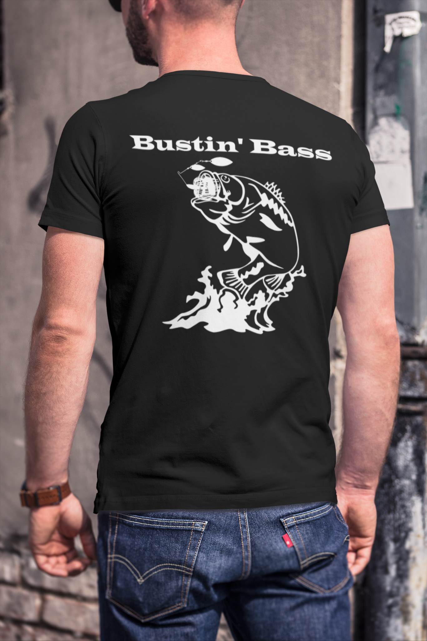 HTV Custom Design Unisex T Shirt – Bustin Bass
