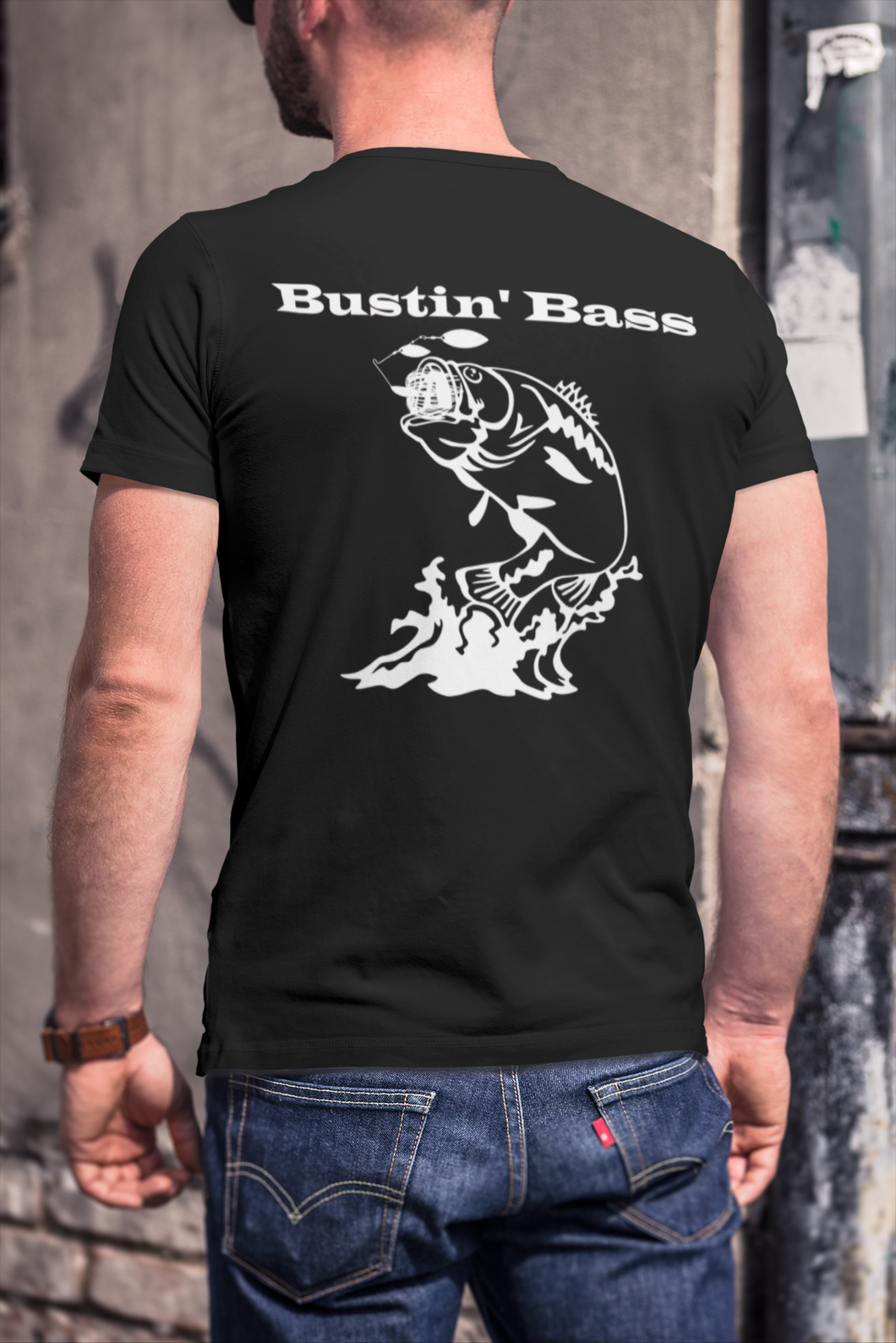 HTV Custom Design Unisex T Shirt – Bustin Bass-D-n-R Design