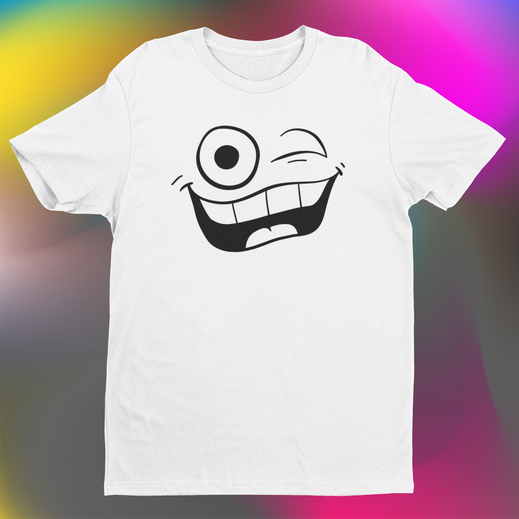 Fun T-Shirt Cartoon Face HTV - Wink-D-n-R Design