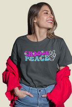 Load image into Gallery viewer, Groovy T Shirt, Trendy Throwback Unisex T Shirt HTV - Choose Peace-D-n-R Design
