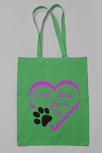 Load image into Gallery viewer, Dog Tote Bag HTV - Dog Mom 4 Paws-D-n-R Design
