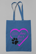 Load image into Gallery viewer, Dog Tote Bag HTV - Dog Mom 4 Paws-D-n-R Design
