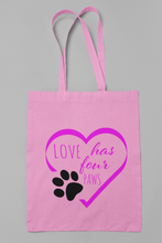 Load image into Gallery viewer, Dog Tote Bag HTV - Dog Mom 4 Paws-D-n-R Design
