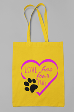 Load image into Gallery viewer, Dog Tote Bag HTV - Dog Mom 4 Paws-D-n-R Design
