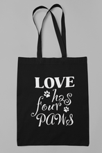 Load image into Gallery viewer, Dog Tote Bag HTV- Four Paws-D-n-R Design
