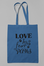 Load image into Gallery viewer, Dog Tote Bag HTV- Four Paws-D-n-R Design
