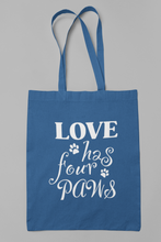 Load image into Gallery viewer, Dog Tote Bag HTV- Four Paws-D-n-R Design
