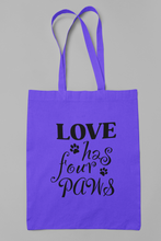 Load image into Gallery viewer, Dog Tote Bag HTV- Four Paws-D-n-R Design
