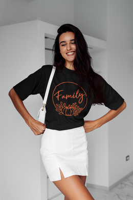 HTV Custom Graphic Design T Shirt - Thanksgiving Family-D-n-R Design