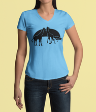 Load image into Gallery viewer, HTV Custom Graphic Design T Shirt – Giraffe Silhouette-D-n-R Design
