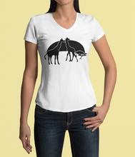 Load image into Gallery viewer, HTV Custom Graphic Design T Shirt – Giraffe Silhouette-D-n-R Design
